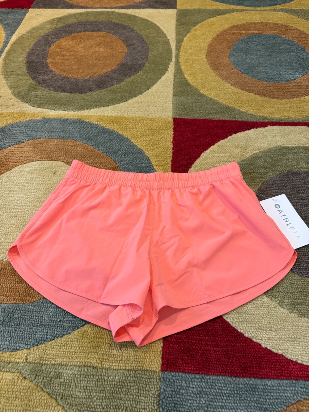NWT Athleta Speedwork Run Short Mid Rise 2” Inseam Peach Pink Women’s Size Small